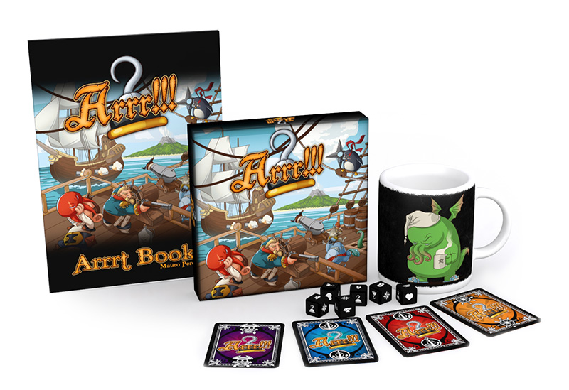 Arrr!!! gioco di pirati completo carte dadi dobloni